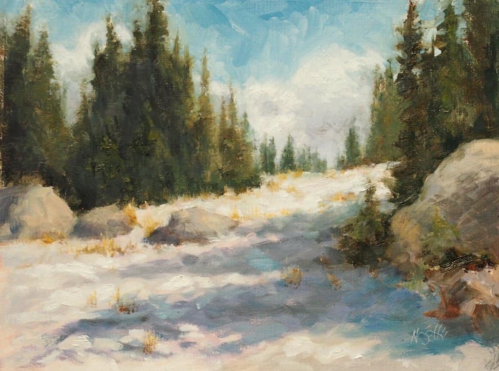 Nancy Hall Boulder Field 18x24